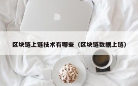 区块链上链技术有哪些(区块链数据上链)