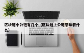 区块链中公链有几个(区块链上公链意味着什么)