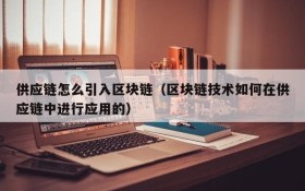 供应链怎么引入区块链(区块链技术如何在供应链中进行应用的)