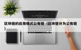 区块链的应用模式公有链(区块链分为公有链)